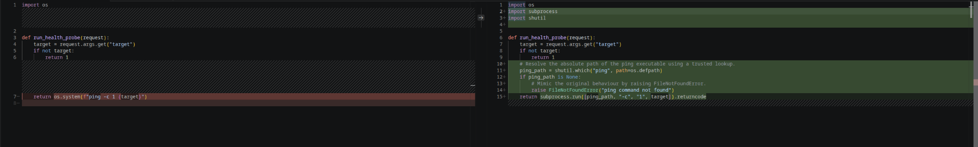 Aegis Secure Fix preview interface